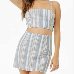 Forever21 Matching pinstriped skirt and top